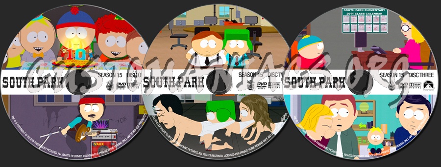 South Park Season 15 dvd label