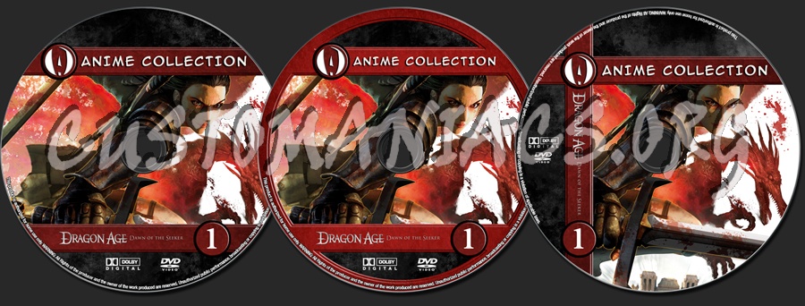 Anime Collection Dragon Age Dawn Of The Seeker dvd label