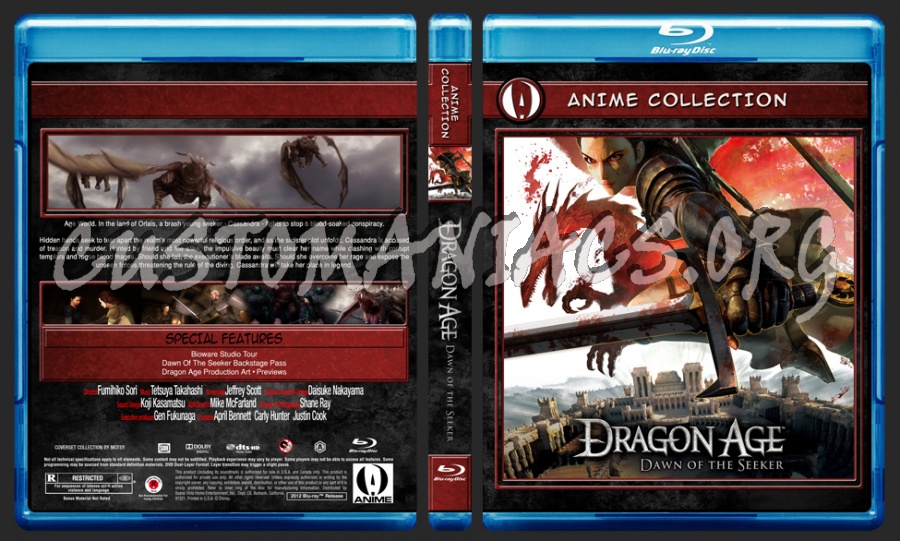 Anime Collection Dragon Age Dawn Of The Seeker blu-ray cover