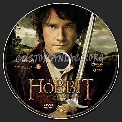 The Hobbit: An Unexpected Journey dvd label