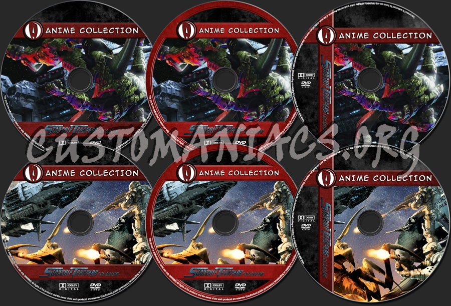 Anime Collection Starship Troopers Invasion dvd label