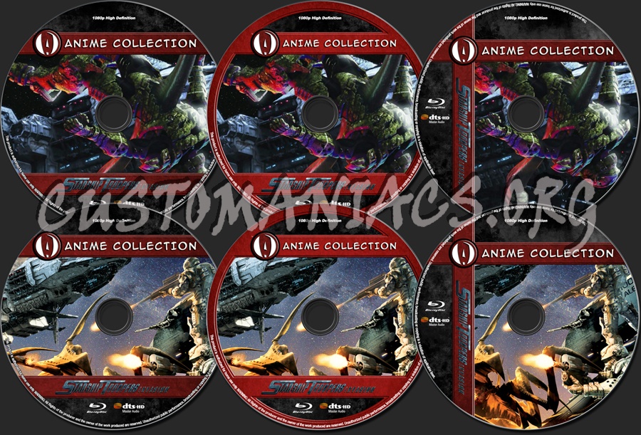 Anime Collection Starship Troopers Invasion blu-ray label