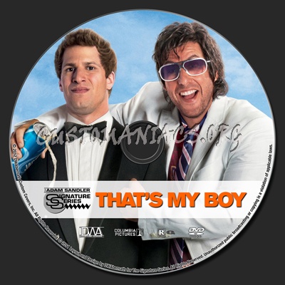 That's My Boy dvd label