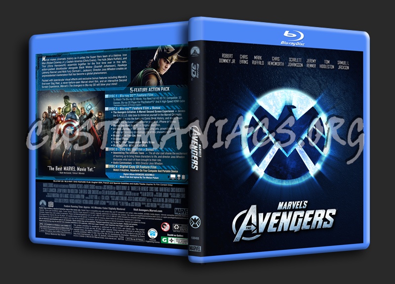 Marvel's The Avengers (3D) blu-ray cover