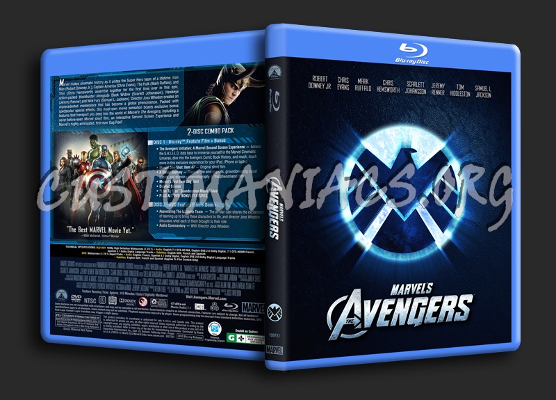 Marvel's The Avengers blu-ray cover