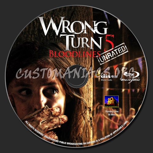 Wrong Turn 5 blu-ray label