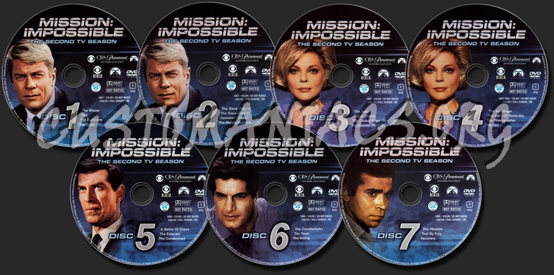 Mission Impossible Season 2 dvd label