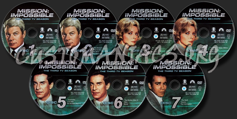 Mission Impossible Season 3 dvd label