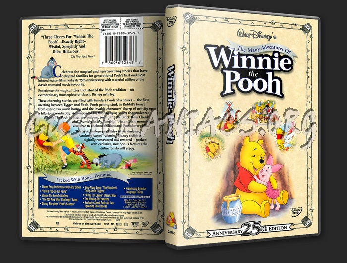 The Many Adventures of Winnie the Pooh dvd cover