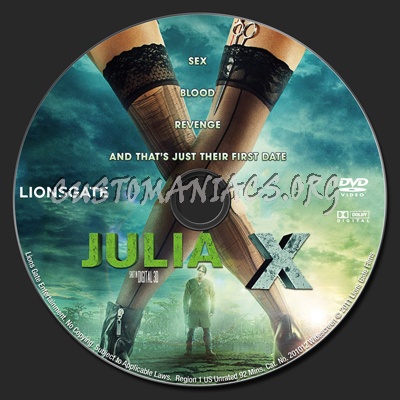 Julia X 3D dvd label