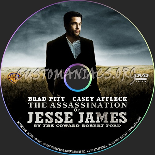 The Assassination of Jesse James by the Coward Robert Ford dvd label