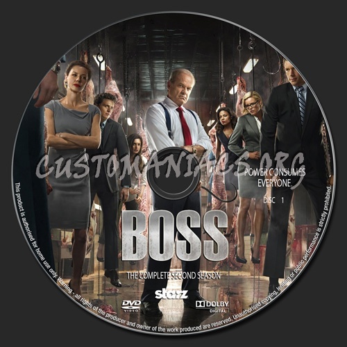Boss Season 2 dvd label