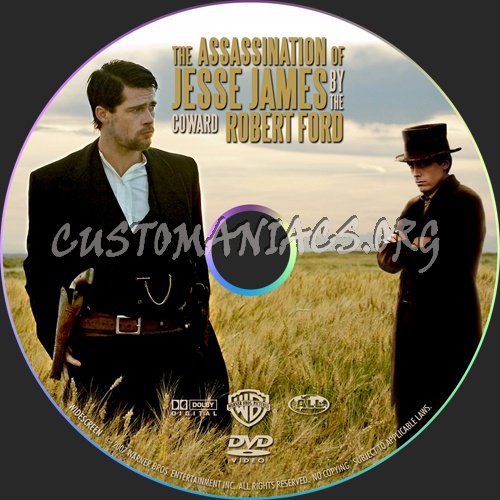 The Assassination of Jesse James by the Coward Robert Ford dvd label
