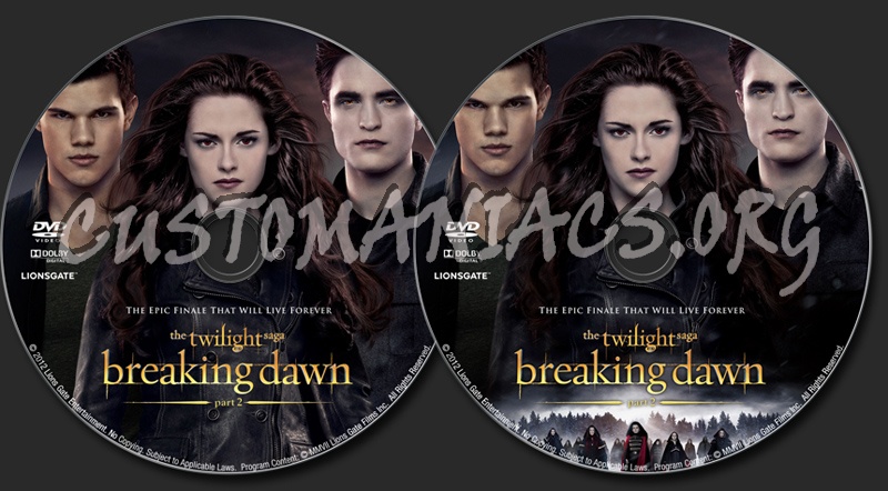 The Twilight Saga: Breaking Dawn Part II dvd label