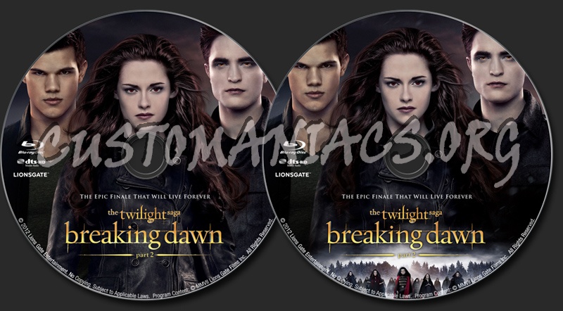 The Twilight Saga: Breaking Dawn Part II blu-ray label