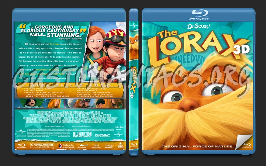 The Lorax blu-ray cover