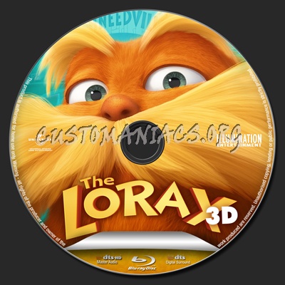 The Lorax blu-ray label