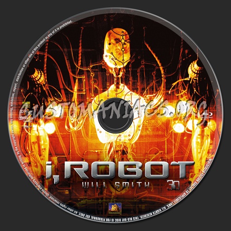 I, Robot 3D blu-ray label