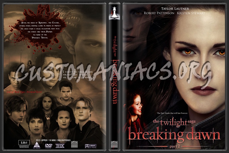 Breaking Dawn Part 2 dvd cover