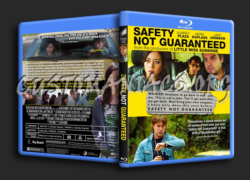 Safety Not Guaranteed blu-ray cover