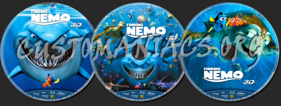 Finding Nemo 3D blu-ray label