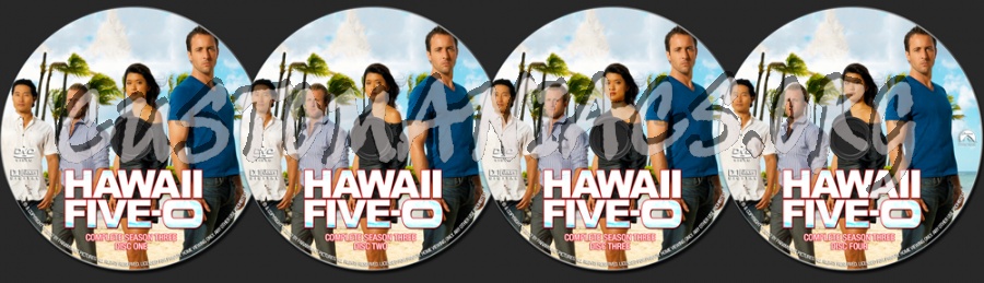 Hawaii Five-O Season 3 dvd label