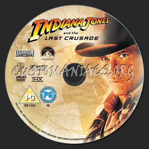 Indiana Jones and the Last Crusade dvd label - DVD Covers & Labels by ...