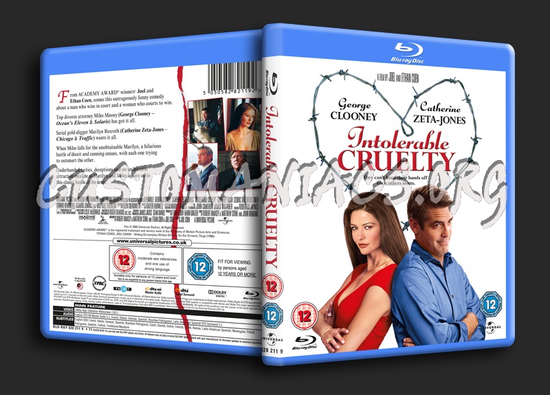Intolerable Cruelty blu-ray cover