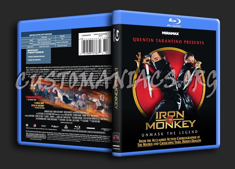 Iron Monkey blu-ray cover