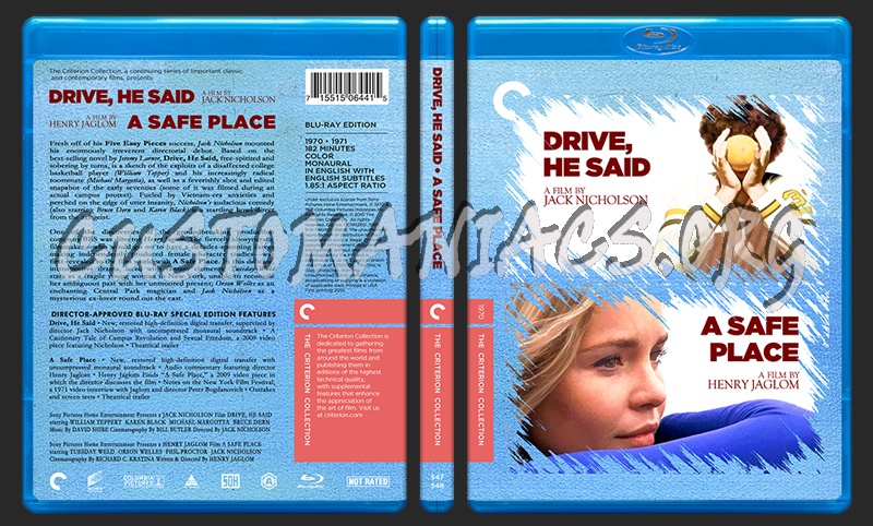 547 - 548 - Drive He Said - A Safe Place blu-ray cover