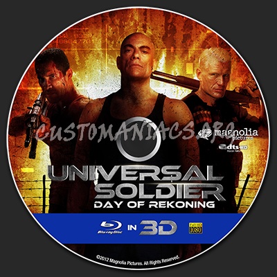 Universal Soldier: Day of Reckoning (3D) blu-ray label