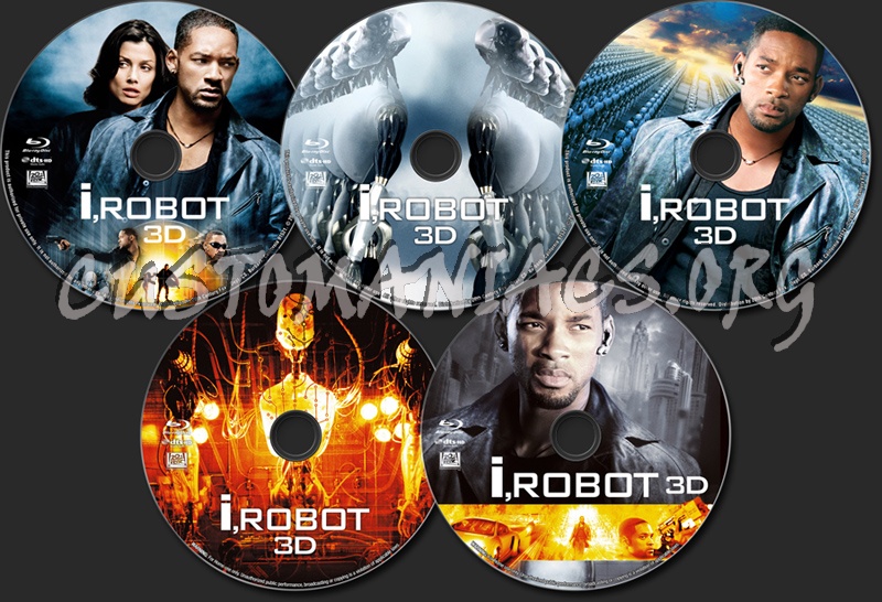 I Robot (3D) blu-ray label