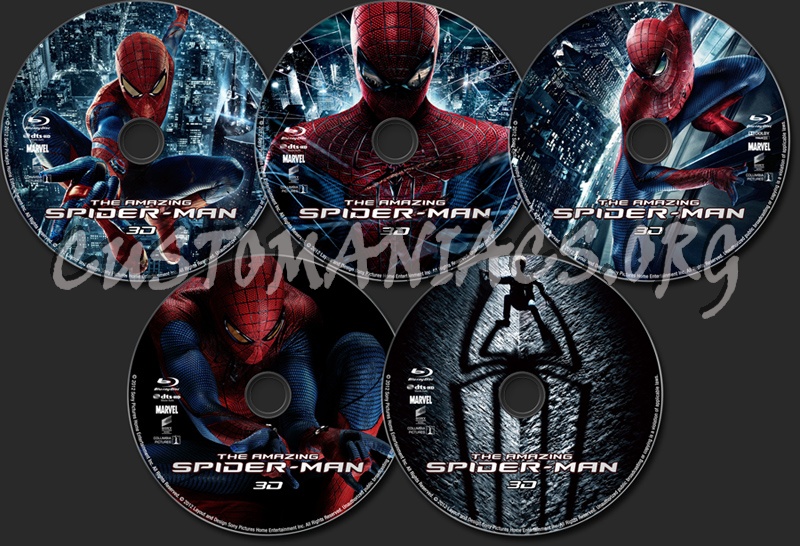 The Amazing Spider-Man 3D blu-ray label