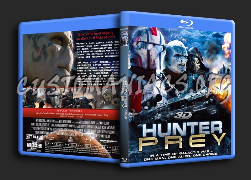 Hunter Prey 2D and 3D blu-ray cover