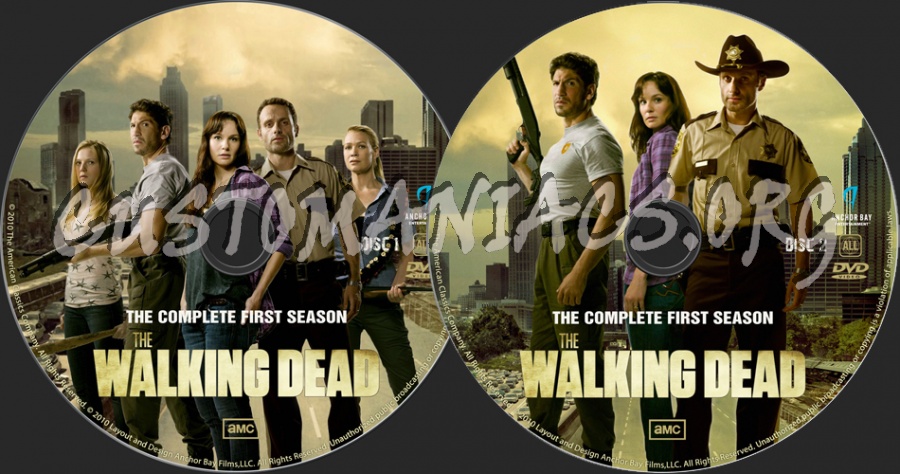 The Walking Dead s1 dvd label