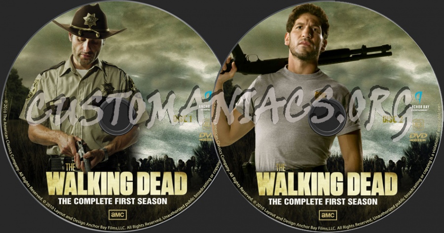 The Walking Dead s1 dvd label