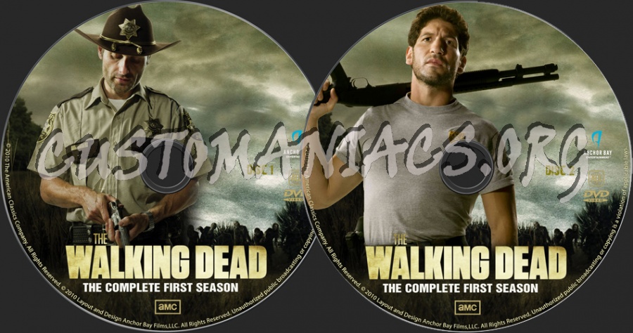 The Walking Dead s1 dvd label