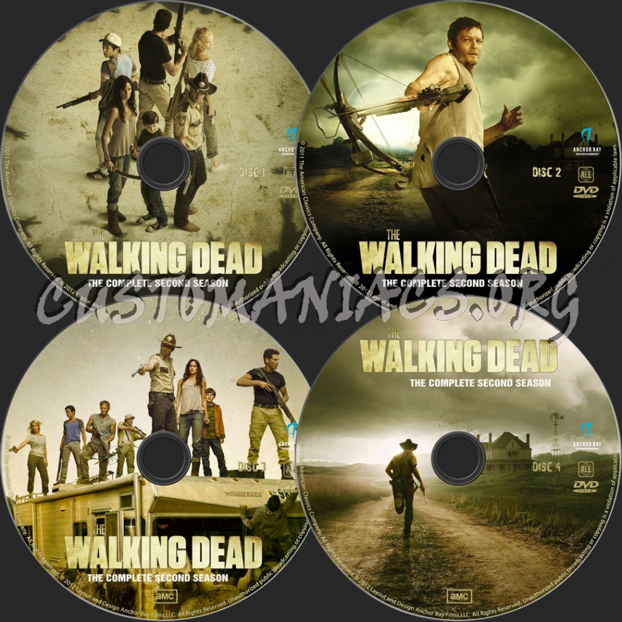 The Walking Dead s2 dvd label