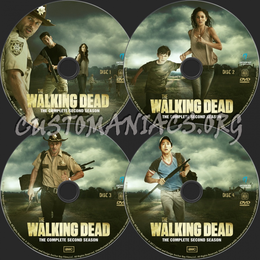 The Walking Dead s2 dvd label