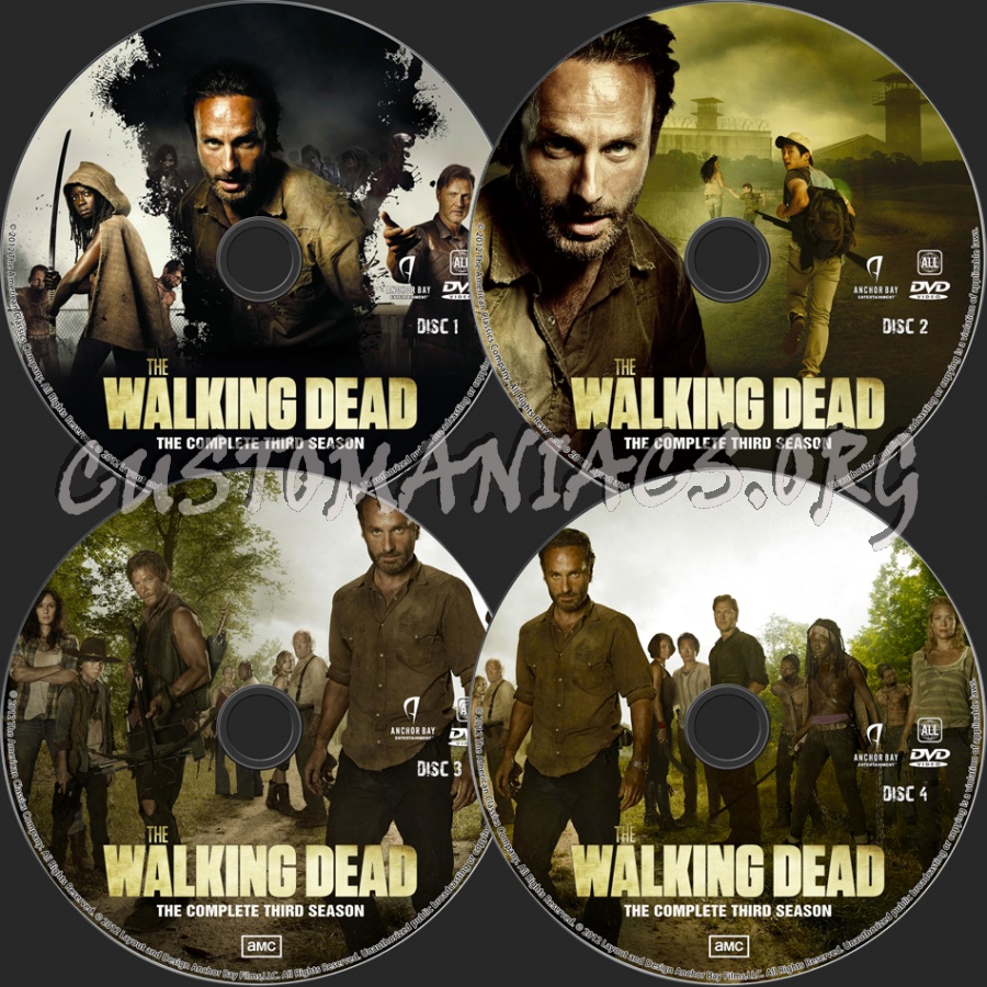 The Walking Dead s3 dvd label