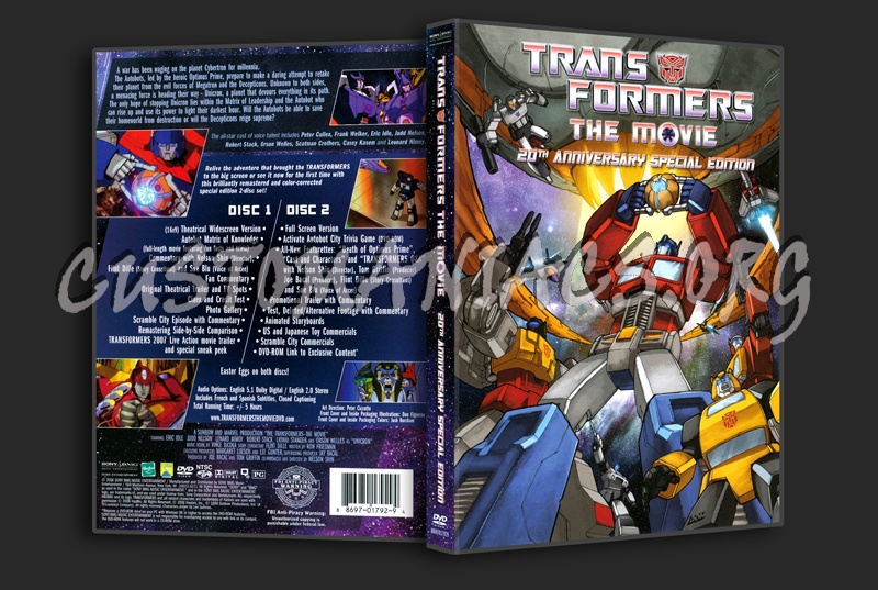 Transformers the Movie dvd cover