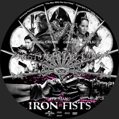 The Man With The Iron Fists dvd label