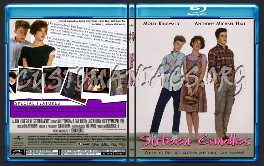 Sixteen Candles blu-ray cover