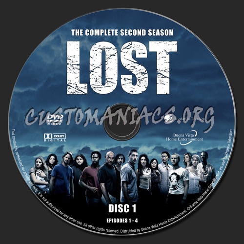 Lost Season 2 dvd label