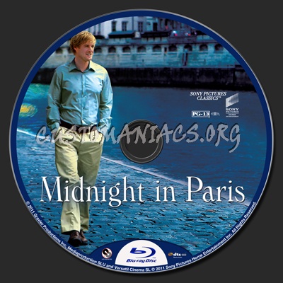 Midnight In Paris blu-ray label