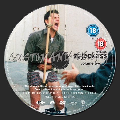 Jackass Volume 1 dvd label
