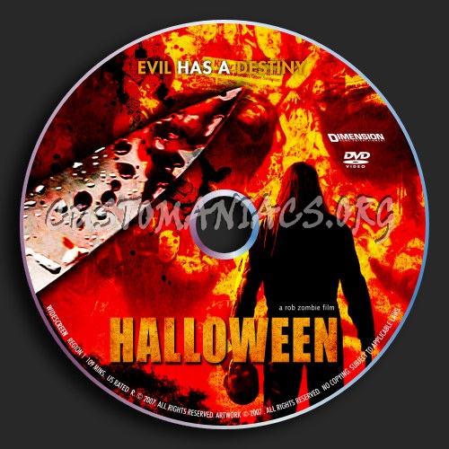 Halloween (2007) dvd label