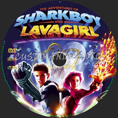 The Adventures of Sharkboy and Lavagirl dvd label