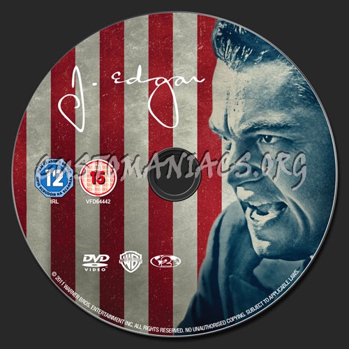 J. Edgar dvd label