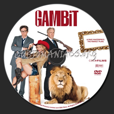 Gambit (2012) dvd label